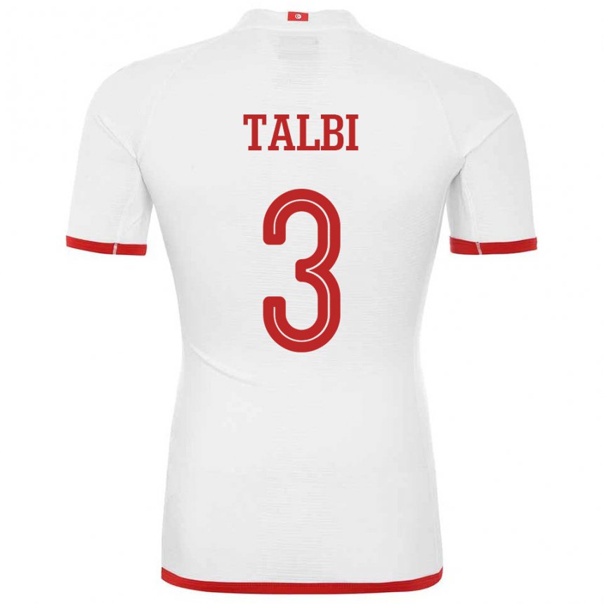 Dětské Tuniská Montassar Talbi #3 Bílý Daleko Hráčské Dresy 22-24 Dres