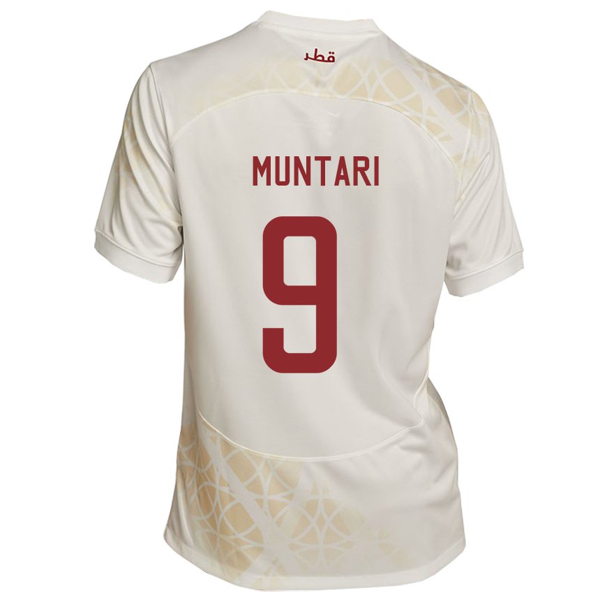 Dětské Katarská Mohammed Muntari #9 Zlato Béžová Daleko Hráčské Dresy 22-24 Dres