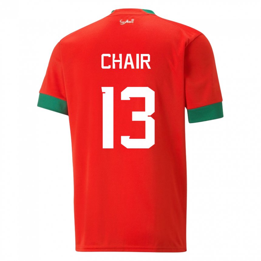 Pánské Marocká Iliass Chair #13 Červené Domů Hráčské Dresy 22-24 Dres