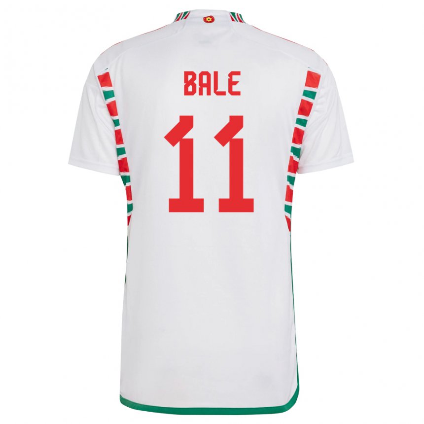 Dámské Velšská Gareth Bale #11 Bílý Daleko Hráčské Dresy 22-24 Dres