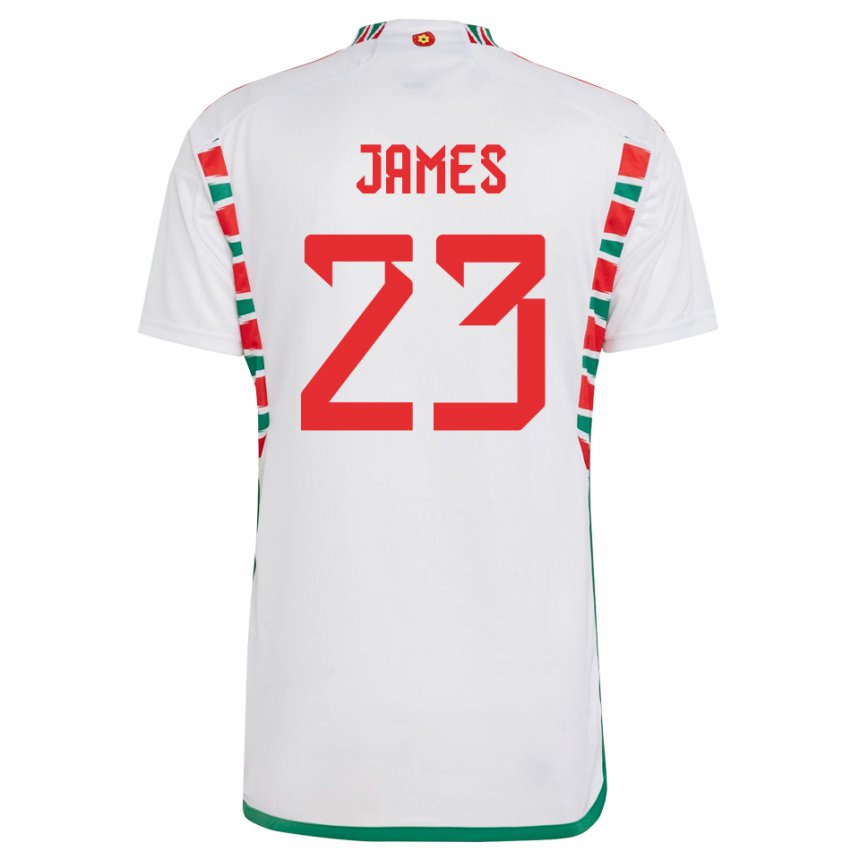 Dámské Velšská Jordan James #23 Bílý Daleko Hráčské Dresy 22-24 Dres