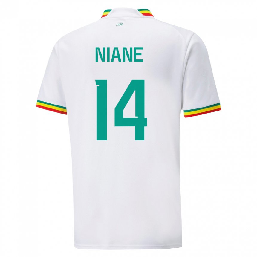 Pánské Senegalská Ibrahima Niane #14 Bílý Domů Hráčské Dresy 22-24 Dres