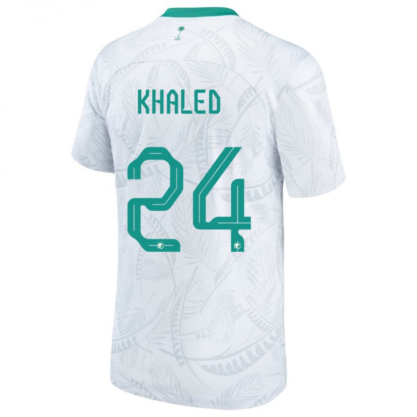 Pánské Saúdskoarabská Atheer Khaled #24 Bílý Domů Hráčské Dresy 22-24 Dres