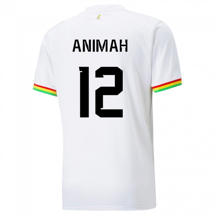 Pánské Ghanská Grace Animah #12 Bílý Domů Hráčské Dresy 22-24 Dres