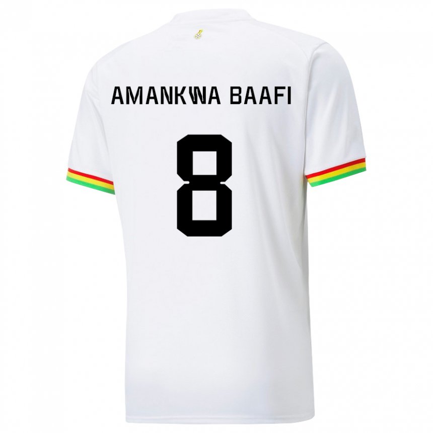 Pánské Ghanská Yaw Amankwa Baafi #8 Bílý Domů Hráčské Dresy 22-24 Dres