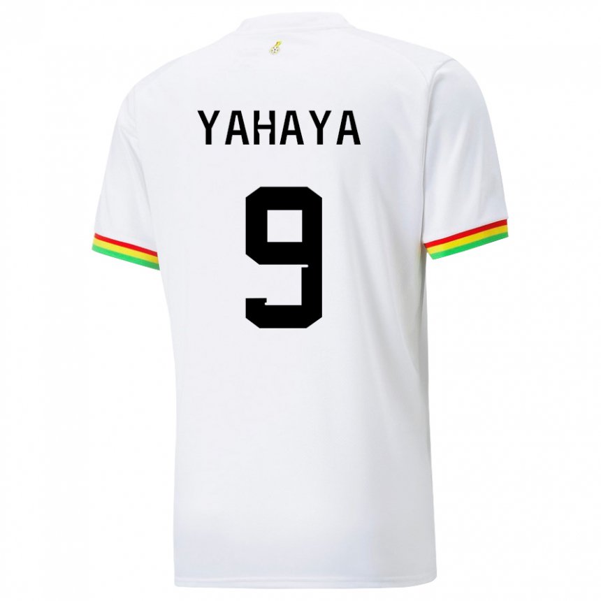 Pánské Ghanská Mohammed Yahaya #9 Bílý Domů Hráčské Dresy 22-24 Dres