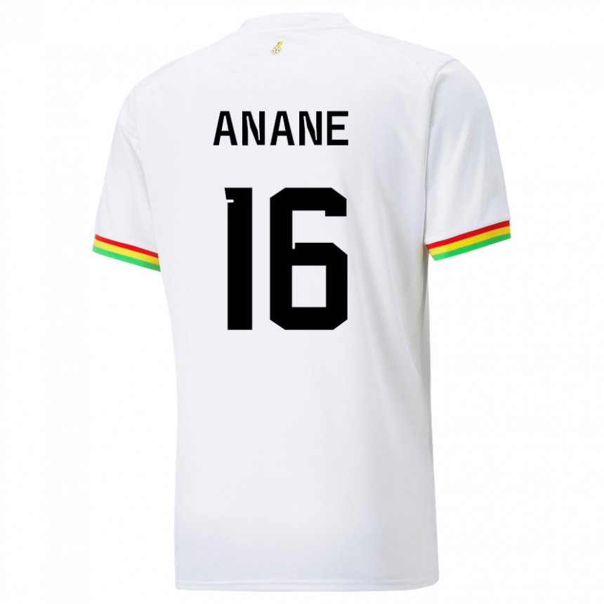 Pánské Ghanská Vincent Anane #16 Bílý Domů Hráčské Dresy 22-24 Dres