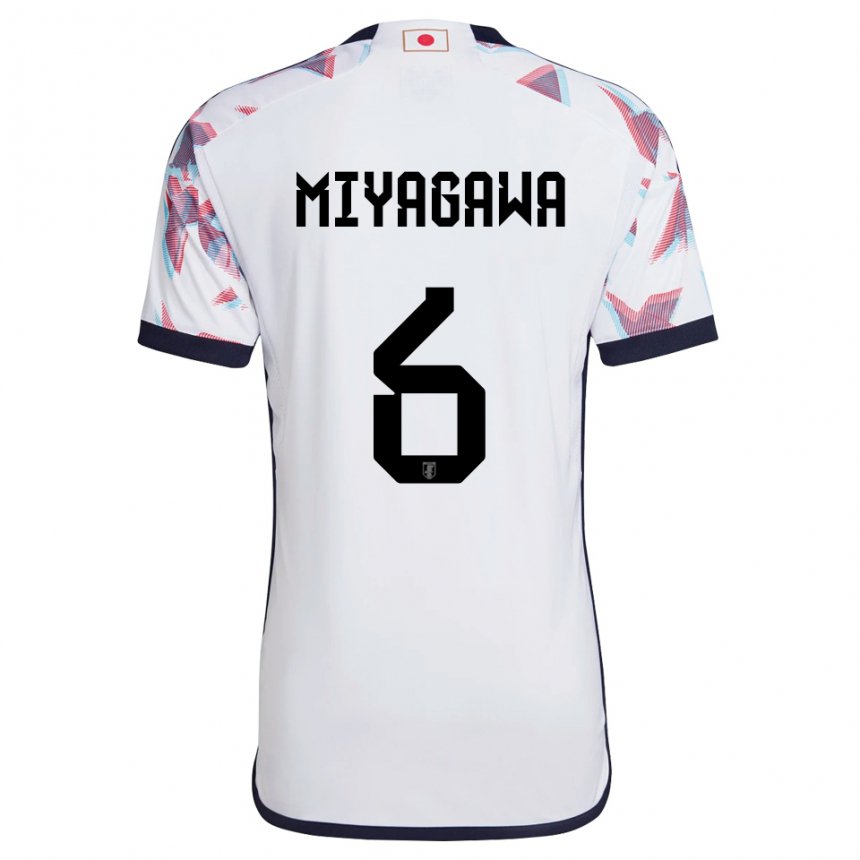 Pánské Japonská Asato Miyagawa #6 Bílý Daleko Hráčské Dresy 22-24 Dres