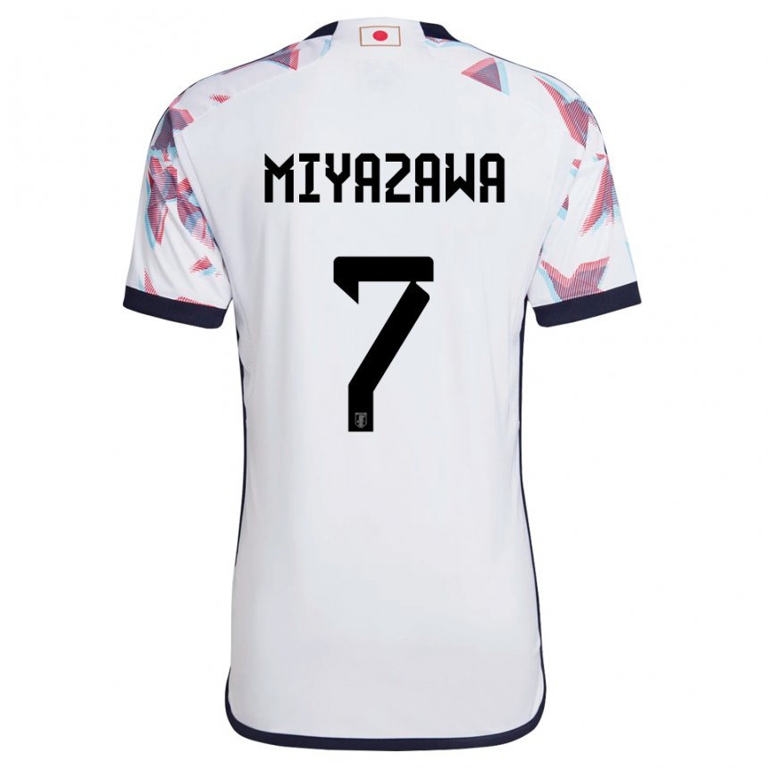 Pánské Japonská Hinata Miyazawa #7 Bílý Daleko Hráčské Dresy 22-24 Dres
