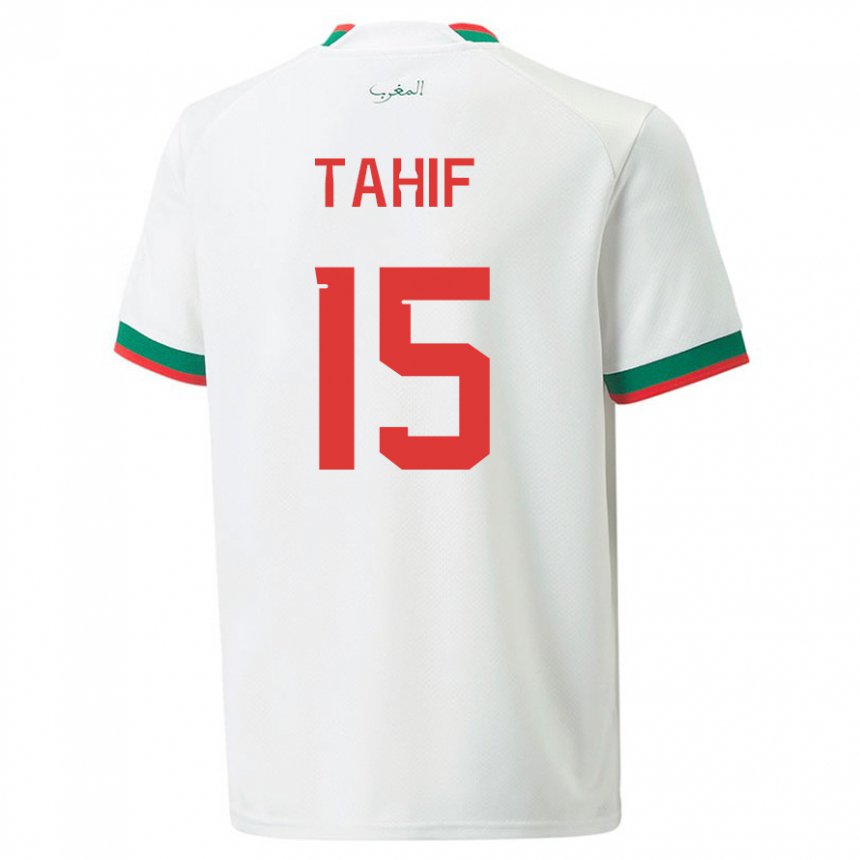 Pánské Marocká Adil Tahif #15 Bílý Daleko Hráčské Dresy 22-24 Dres