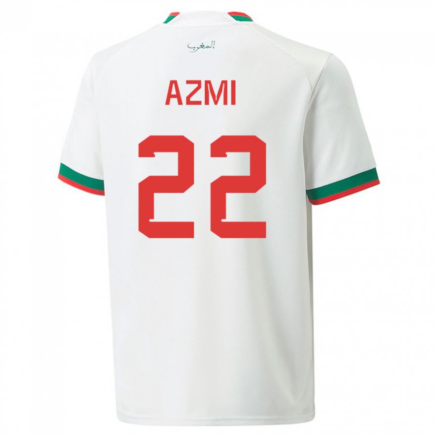 Dámské Marocká Ahmed Azmi #22 Bílý Daleko Hráčské Dresy 22-24 Dres