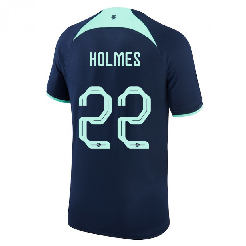 Dámské Australská Jordan Holmes #22 Tmavě Modrá Daleko Hráčské Dresy 22-24 Dres