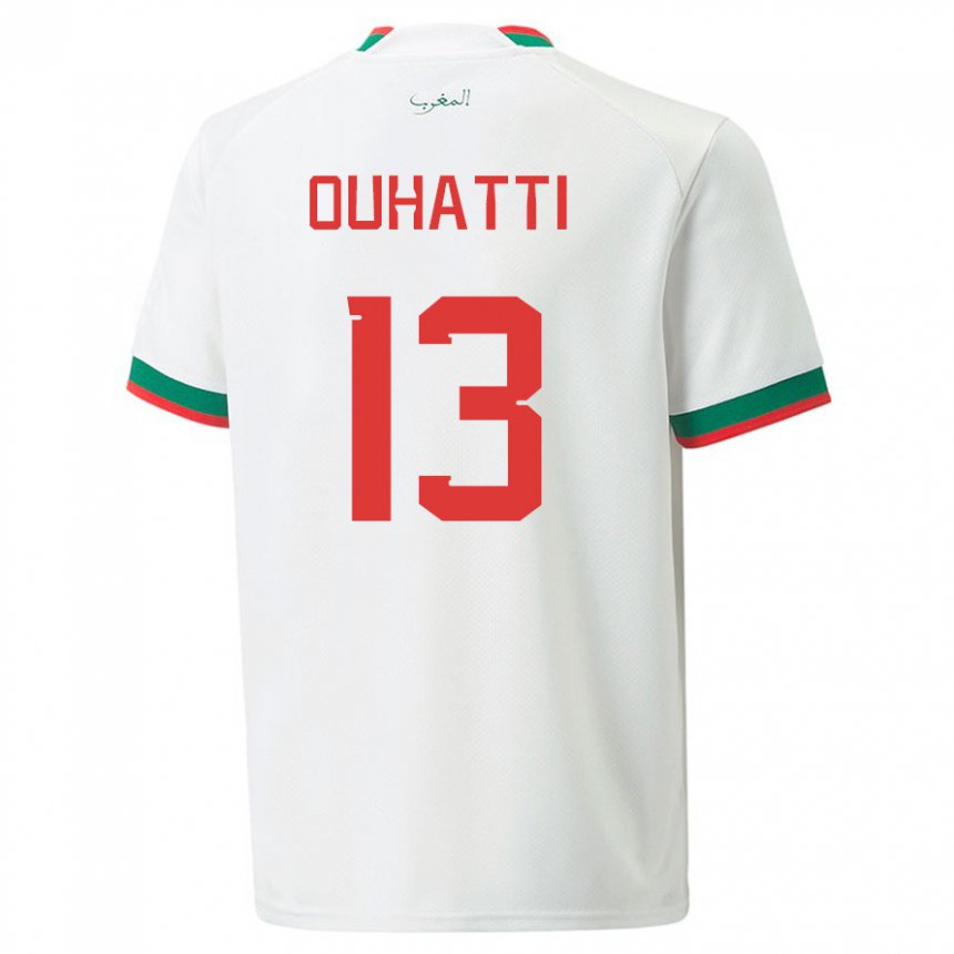Dámské Marocká Aymane Ouhatti #13 Bílý Daleko Hráčské Dresy 22-24 Dres
