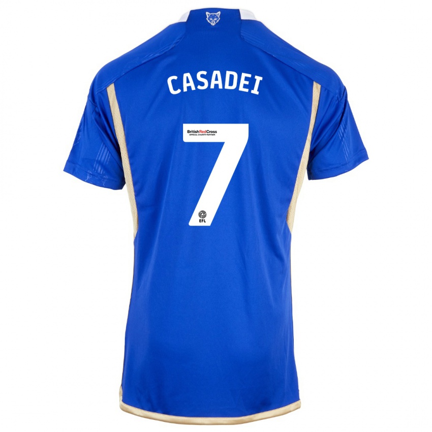 Dětské Cesare Casadei #7 Modrý Domů Hráčské Dresy 2023/24 Dres