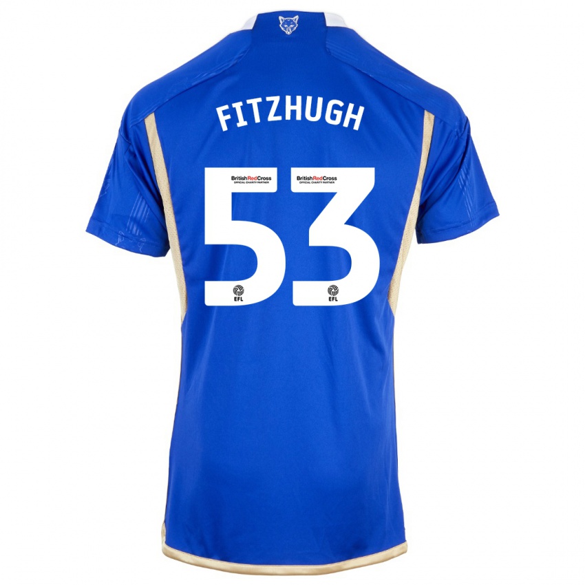 Dětské Ethan Fitzhugh #53 Modrý Domů Hráčské Dresy 2023/24 Dres
