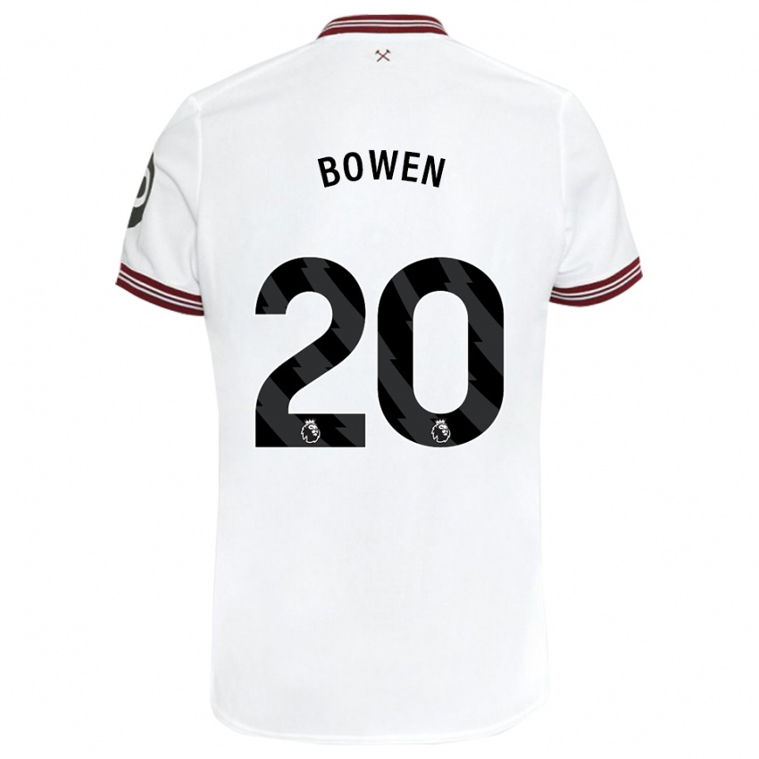 Dětské Jarrod Bowen #20 Bílý Daleko Hráčské Dresy 2023/24 Dres