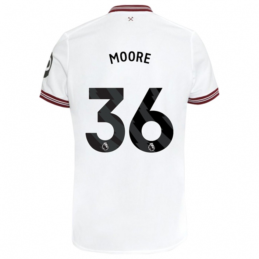 Dětské Sean Moore #36 Bílý Daleko Hráčské Dresy 2023/24 Dres