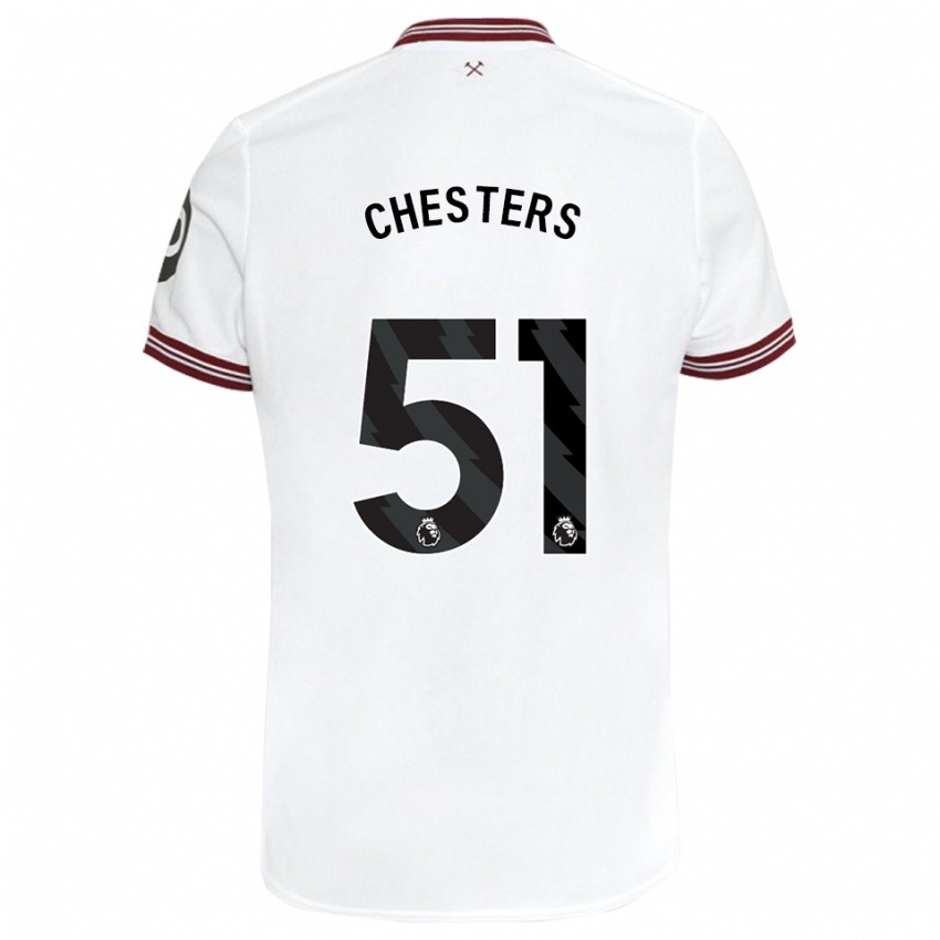 Dětské Dan Chesters #51 Bílý Daleko Hráčské Dresy 2023/24 Dres