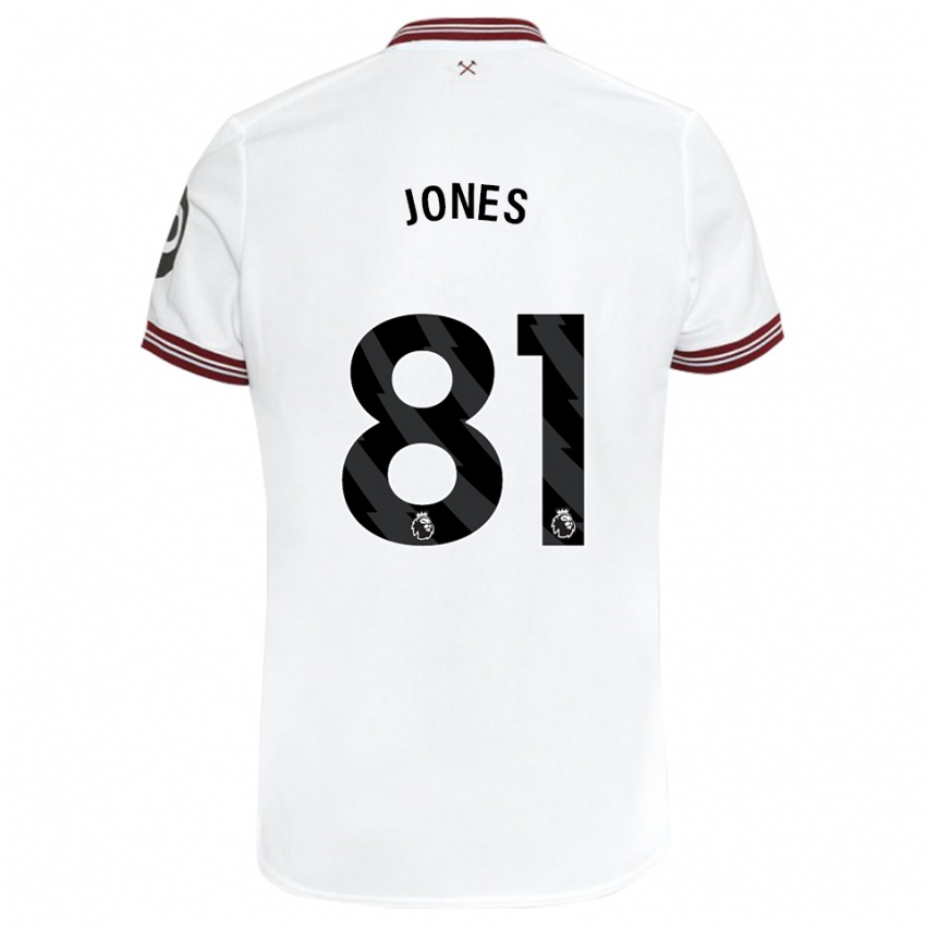 Dětské Liam Jones #81 Bílý Daleko Hráčské Dresy 2023/24 Dres
