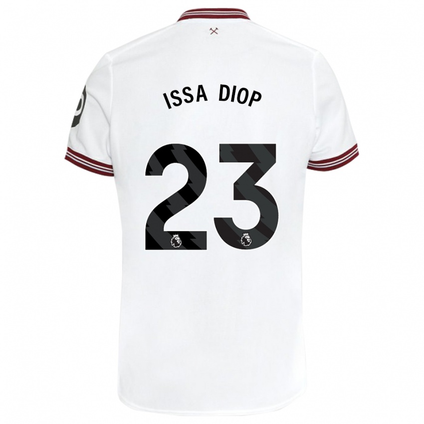 Dětské Issa Diop #23 Bílý Daleko Hráčské Dresy 2023/24 Dres