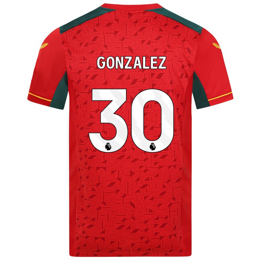Dětské Enso González #30 Červené Daleko Hráčské Dresy 2023/24 Dres