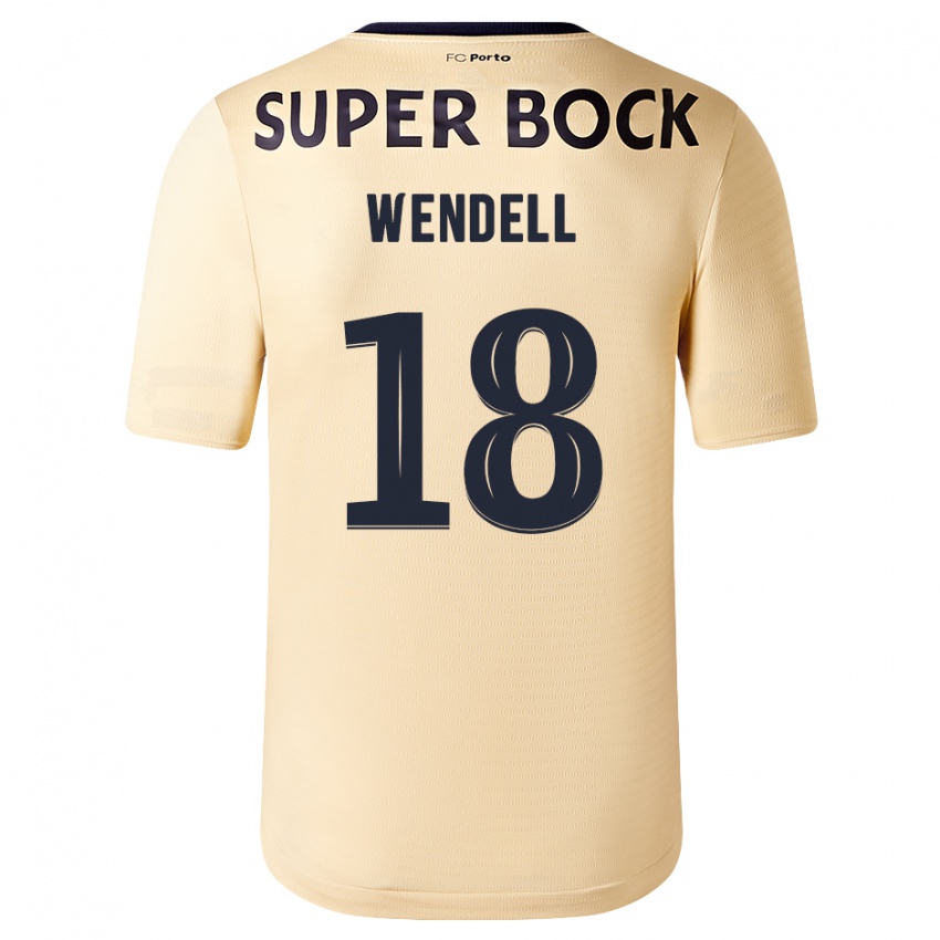 Dětské Wendell #18 Béžovo-Zlatá Daleko Hráčské Dresy 2023/24 Dres
