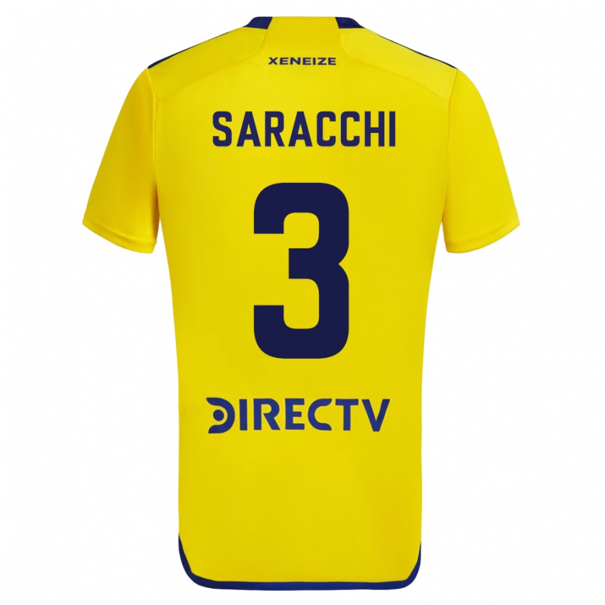 Dětské Marcelo Saracchi #3 Žlutá Daleko Hráčské Dresy 2023/24 Dres
