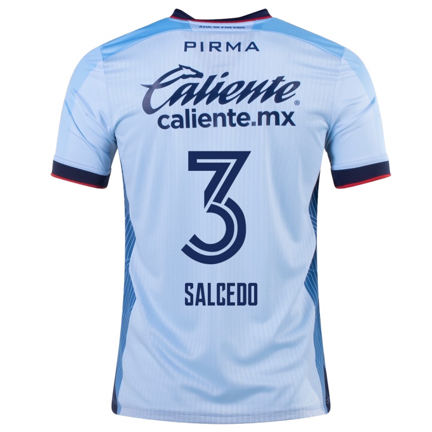 Dětské Carlos Salcedo #3 Modrá Obloha Daleko Hráčské Dresy 2023/24 Dres