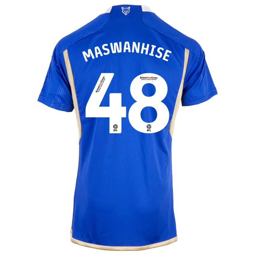 Pánské Tawanda Maswanhise #48 Královská Modrá Domů Hráčské Dresy 2023/24 Dres