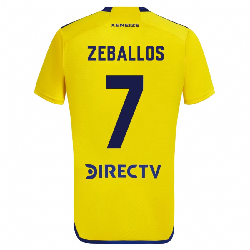 Dámské Exequiel Zeballos #7 Žlutá Daleko Hráčské Dresy 2023/24 Dres