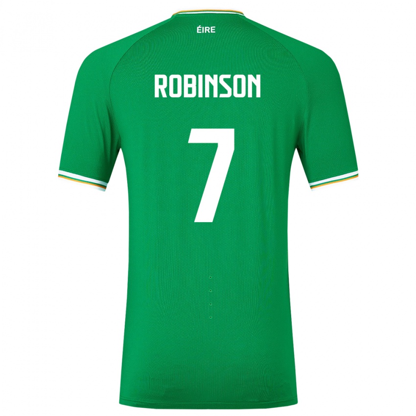 Dětské Irsko Callum Robinson #7 Zelená Domů Hráčské Dresy 24-26 Dres