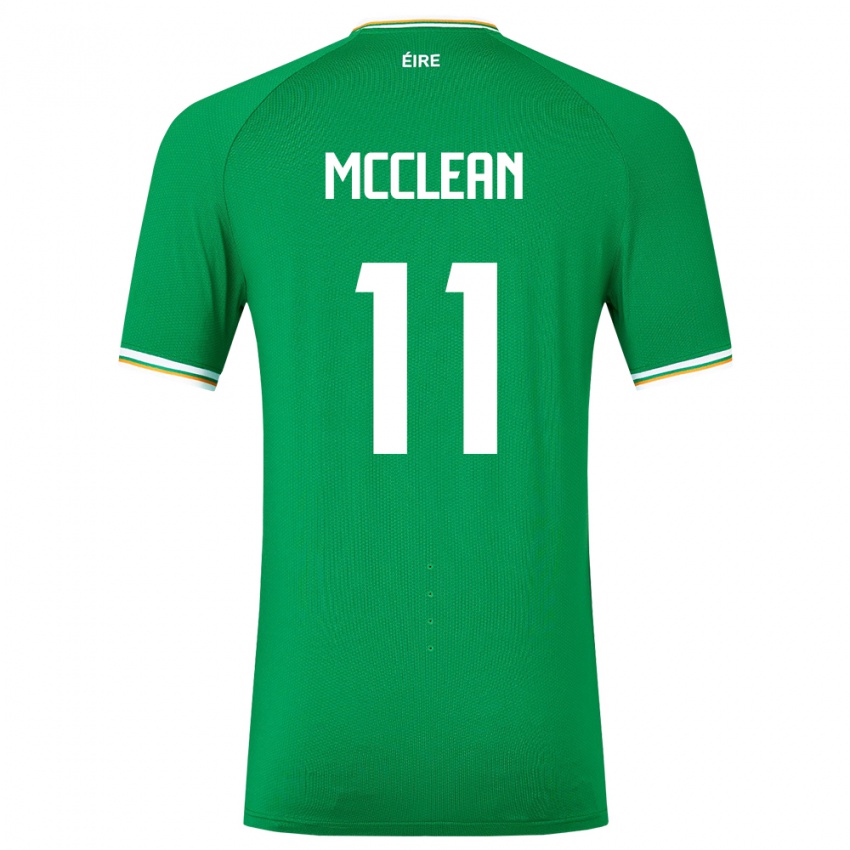 Dětské Irsko James Mcclean #11 Zelená Domů Hráčské Dresy 24-26 Dres