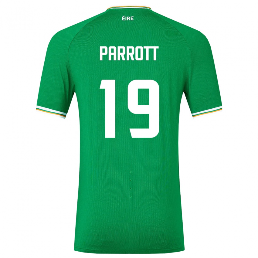 Dětské Irsko Troy Parrott #19 Zelená Domů Hráčské Dresy 24-26 Dres