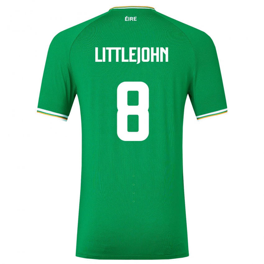 Dětské Irsko Ruesha Littlejohn #8 Zelená Domů Hráčské Dresy 24-26 Dres