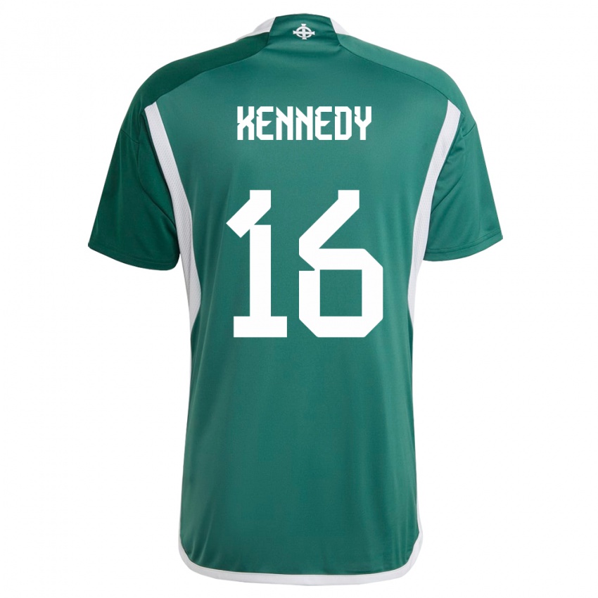 Dětské Severní Irsko Matty Kennedy #16 Zelená Domů Hráčské Dresy 24-26 Dres
