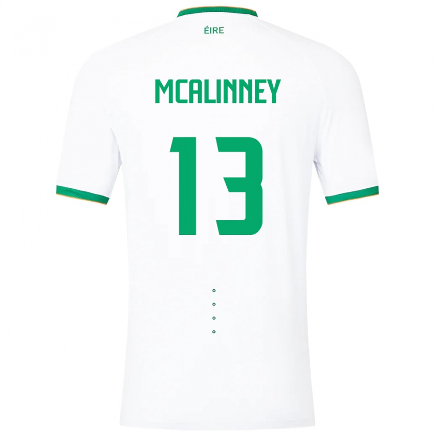 Dětské Irsko Liam Mcalinney #13 Bílý Daleko Hráčské Dresy 24-26 Dres