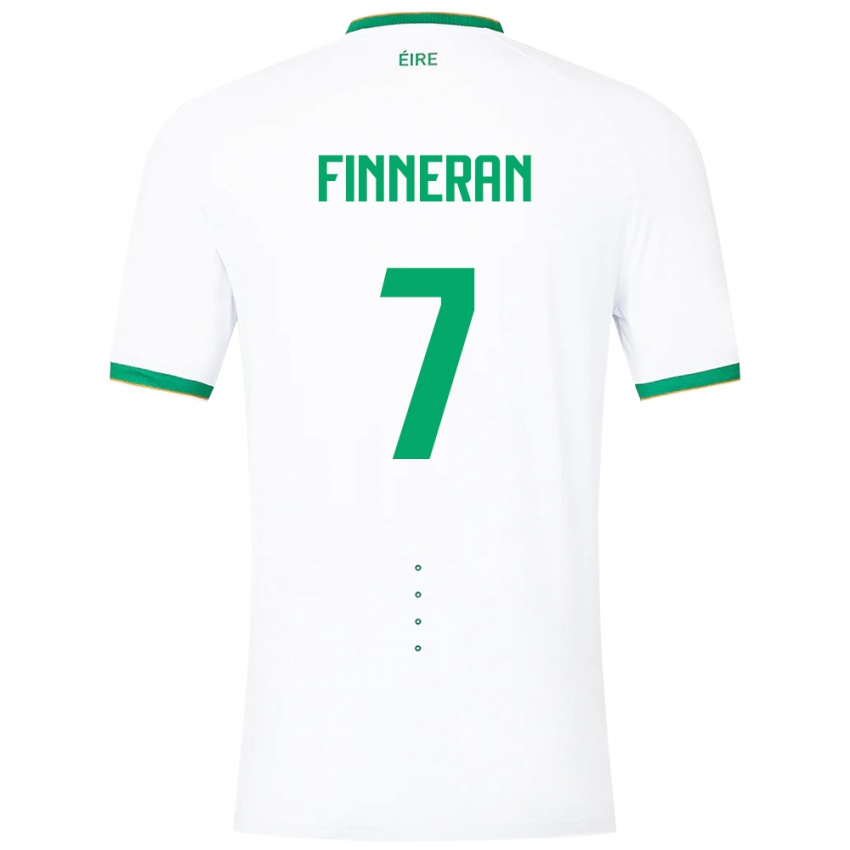 Dětské Irsko Rory Finneran #7 Bílý Daleko Hráčské Dresy 24-26 Dres