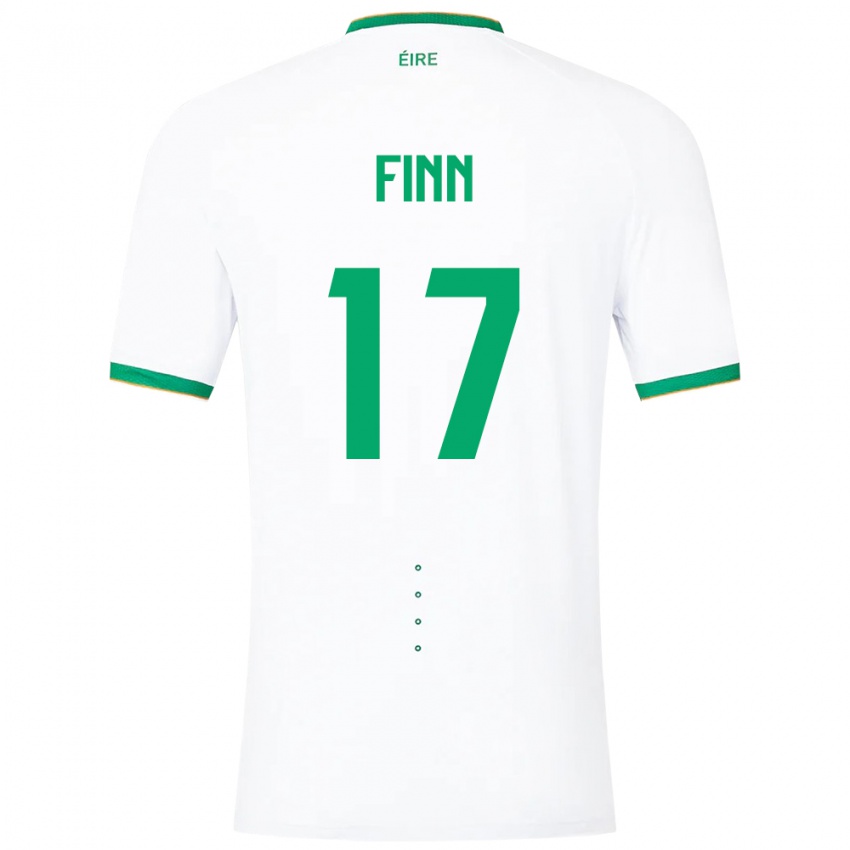 Dětské Irsko Jamie Finn #17 Bílý Daleko Hráčské Dresy 24-26 Dres
