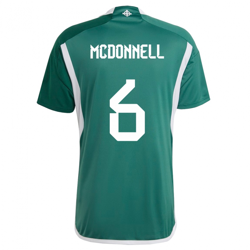 Pánské Severní Irsko Jamie Mcdonnell #6 Zelená Domů Hráčské Dresy 24-26 Dres