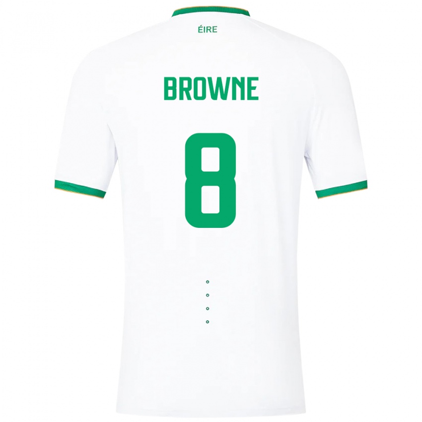 Pánské Irsko Alan Browne #8 Bílý Daleko Hráčské Dresy 24-26 Dres