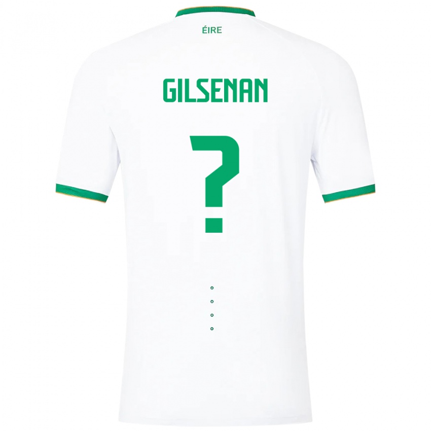 Pánské Irsko Zak Gilsenan #0 Bílý Daleko Hráčské Dresy 24-26 Dres