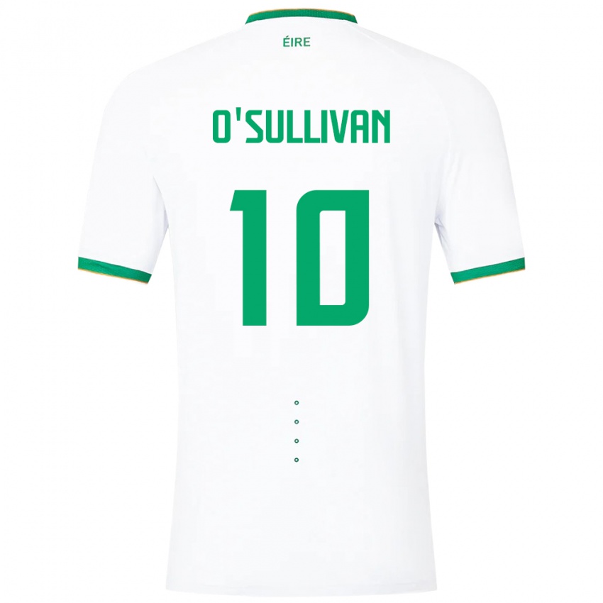 Pánské Irsko Denise O'sullivan #10 Bílý Daleko Hráčské Dresy 24-26 Dres