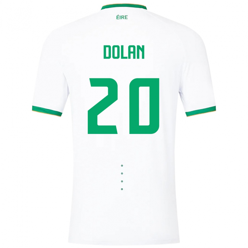 Pánské Irsko Ellen Dolan #20 Bílý Daleko Hráčské Dresy 24-26 Dres