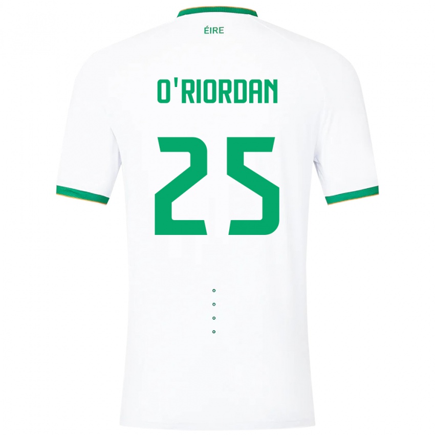 Pánské Irsko Claire O'riordan #25 Bílý Daleko Hráčské Dresy 24-26 Dres