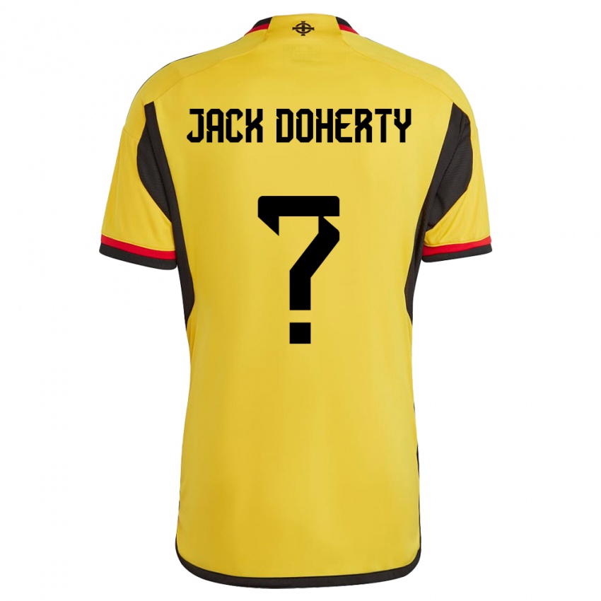 Pánské Severní Irsko Jack Doherty #0 Bílý Daleko Hráčské Dresy 24-26 Dres
