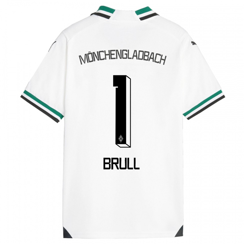 Dětské Maximilian Brüll #1 Bílá Zelená Domů Hráčské Dresy 2023/24 Dres