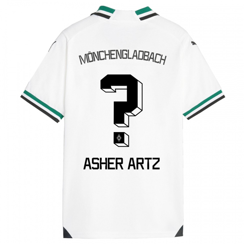 Dětské Asher Artz #0 Bílá Zelená Domů Hráčské Dresy 2023/24 Dres