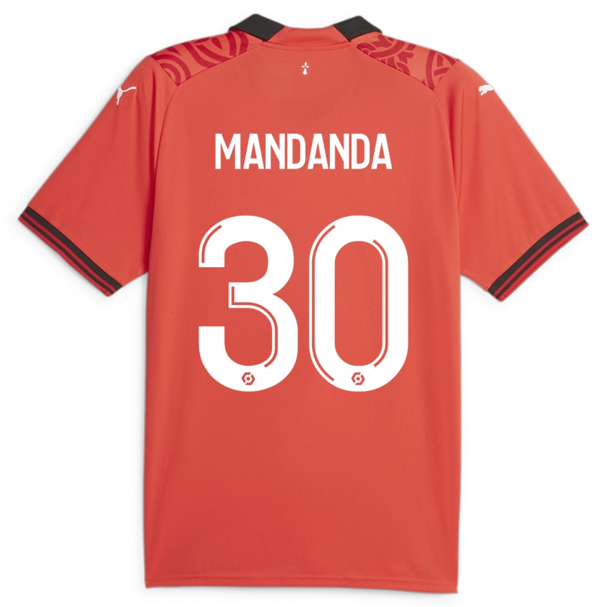 Dětské Steve Mandanda #30 Červené Domů Hráčské Dresy 2023/24 Dres