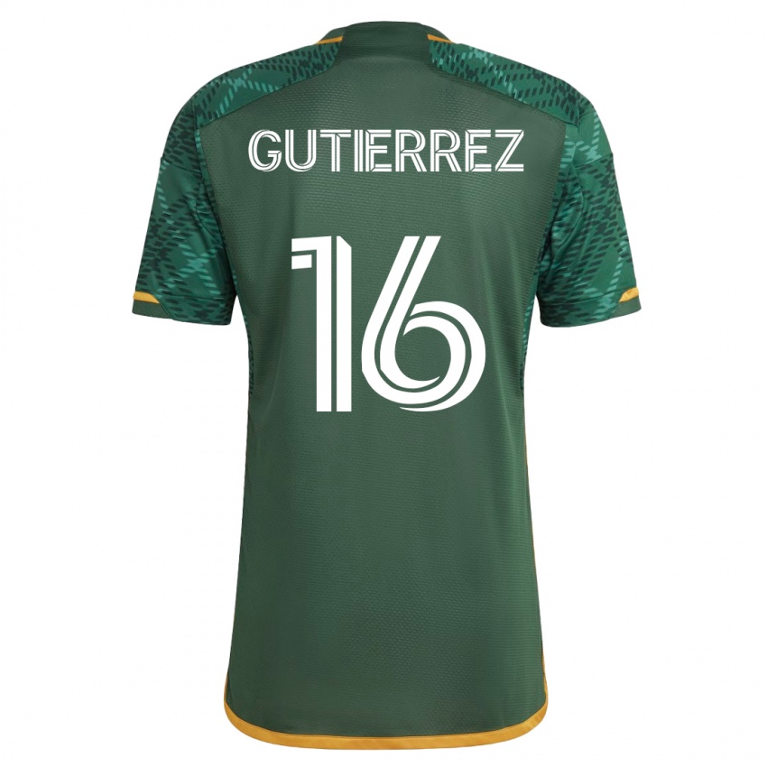 Dětské Diego Gutiérrez #16 Zelená Domů Hráčské Dresy 2023/24 Dres