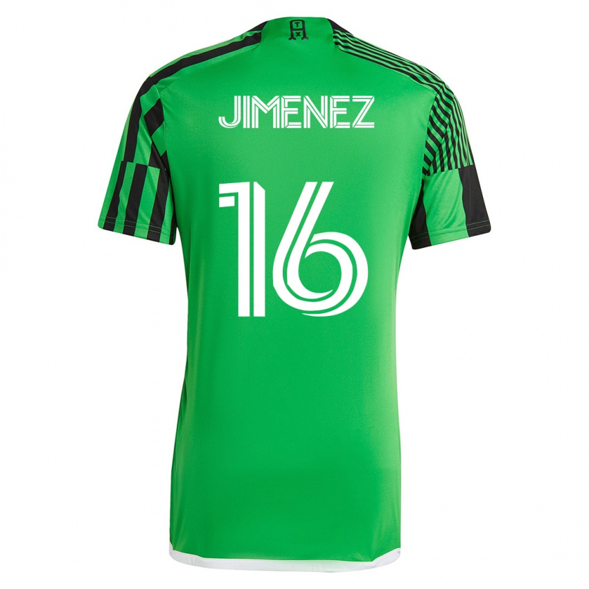 Dětské Héctor Jiménez #16 Zelená Černá Domů Hráčské Dresy 2023/24 Dres